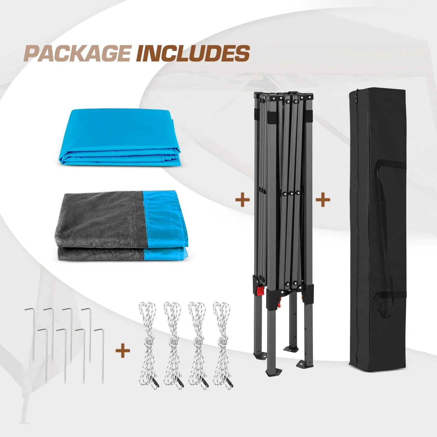 10x10 Slant Leg Easy Setup Pop Up Canopy Tent