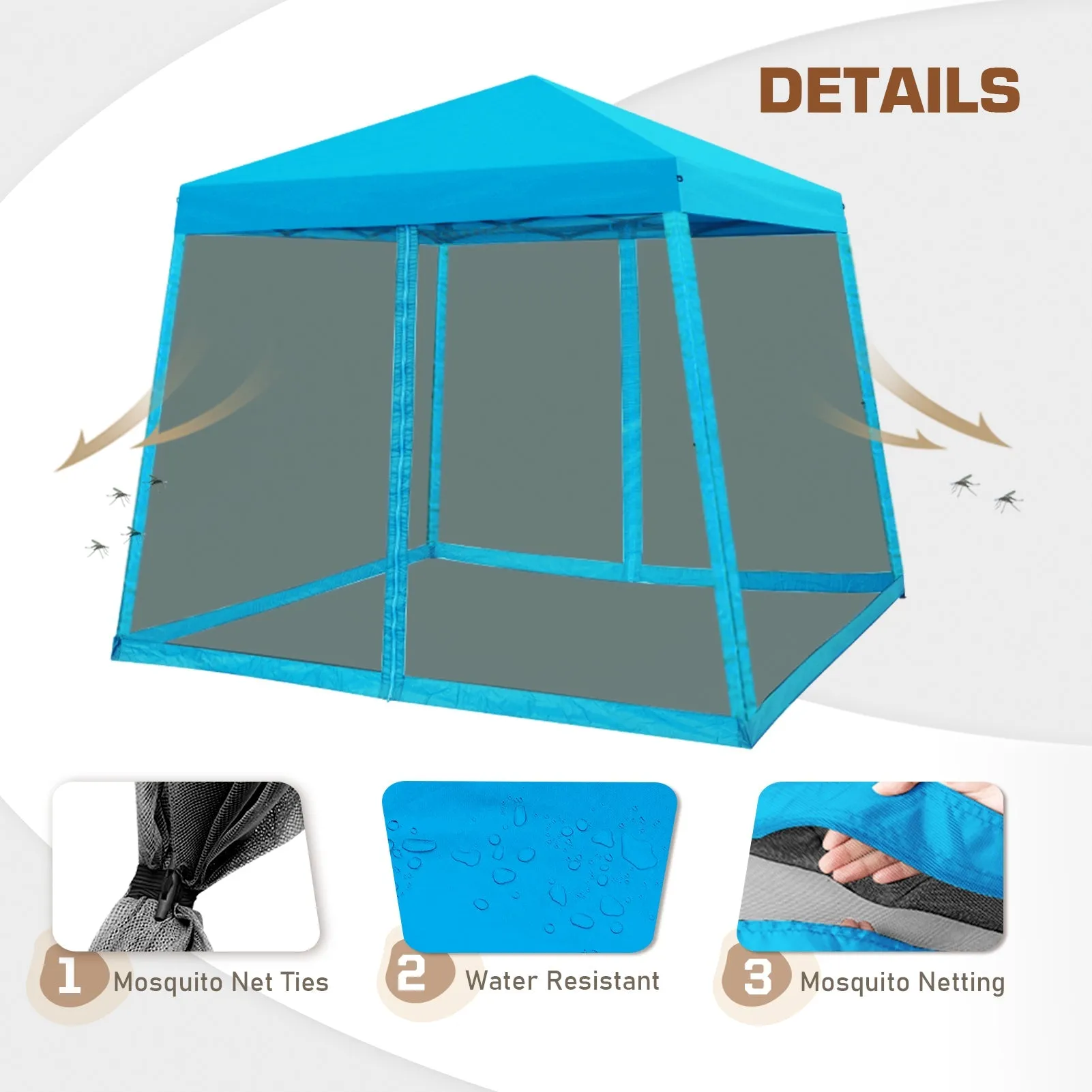 10x10 Slant Leg Easy Setup Pop Up Canopy Tent