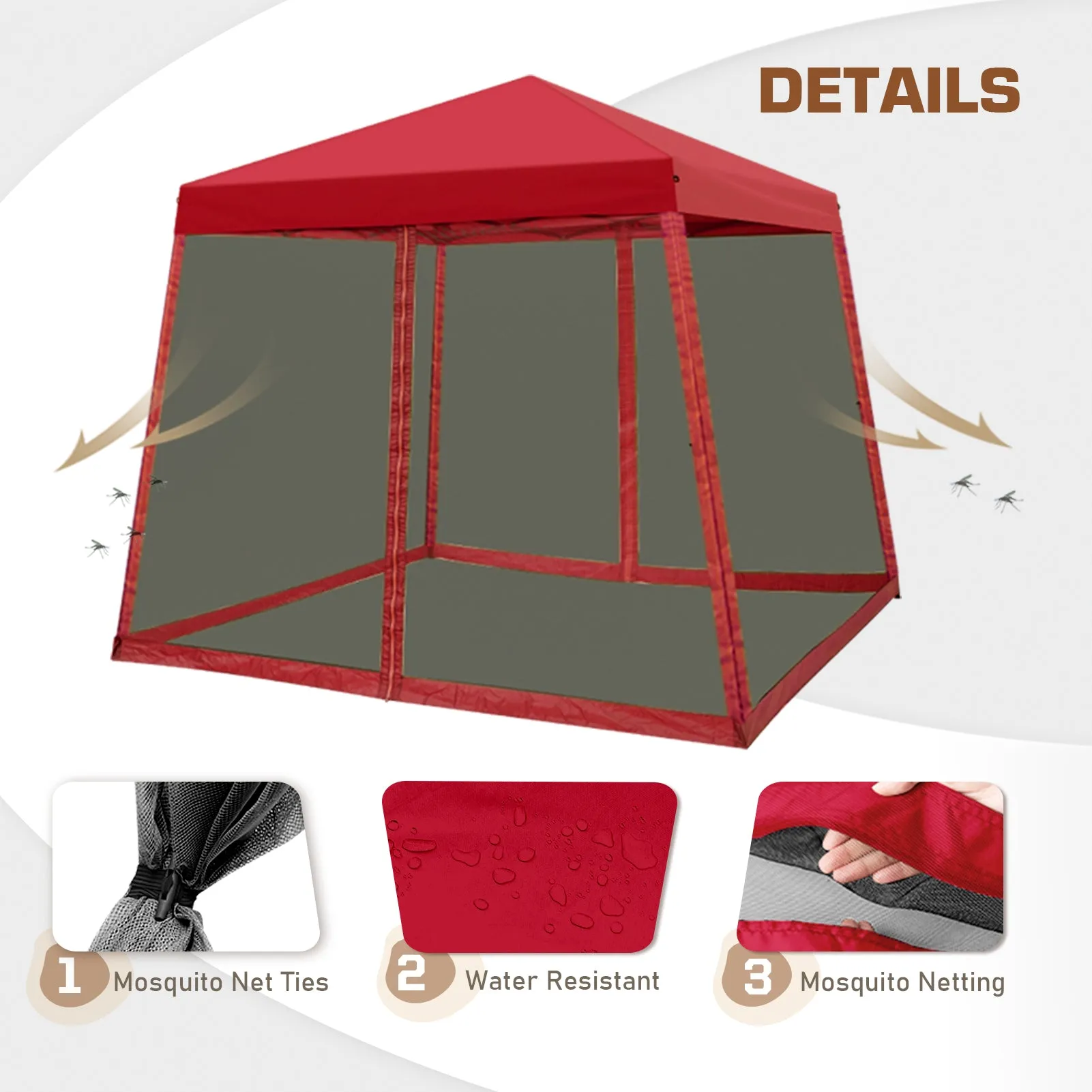 10x10 Slant Leg Easy Setup Pop Up Canopy Tent