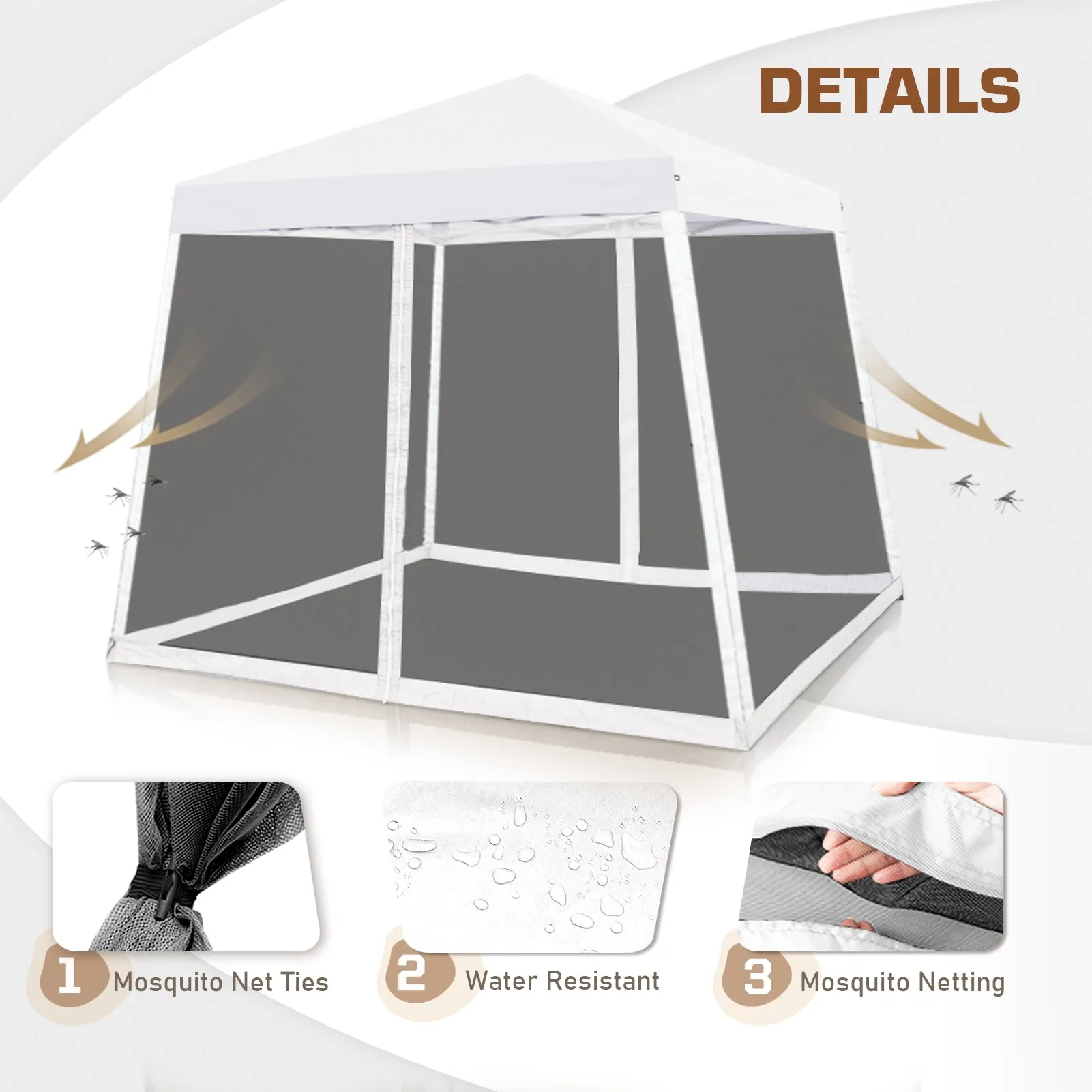 10x10 Slant Leg Easy Setup Pop Up Canopy Tent