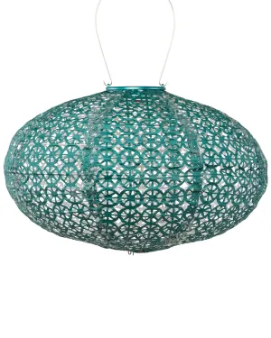 14" Stella Oval Punch Solar Lantern