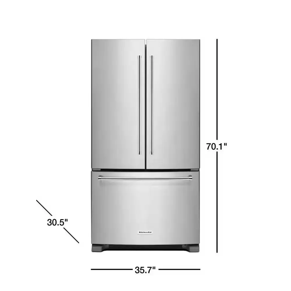 20 Cu. Ft. French Door Refrigerator in Stainless Steel, Counter Depth