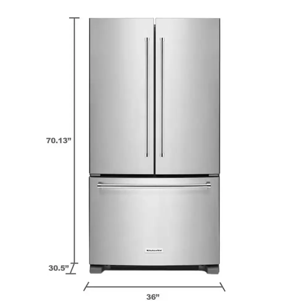 20 Cu. Ft. French Door Refrigerator in Stainless Steel, Counter Depth