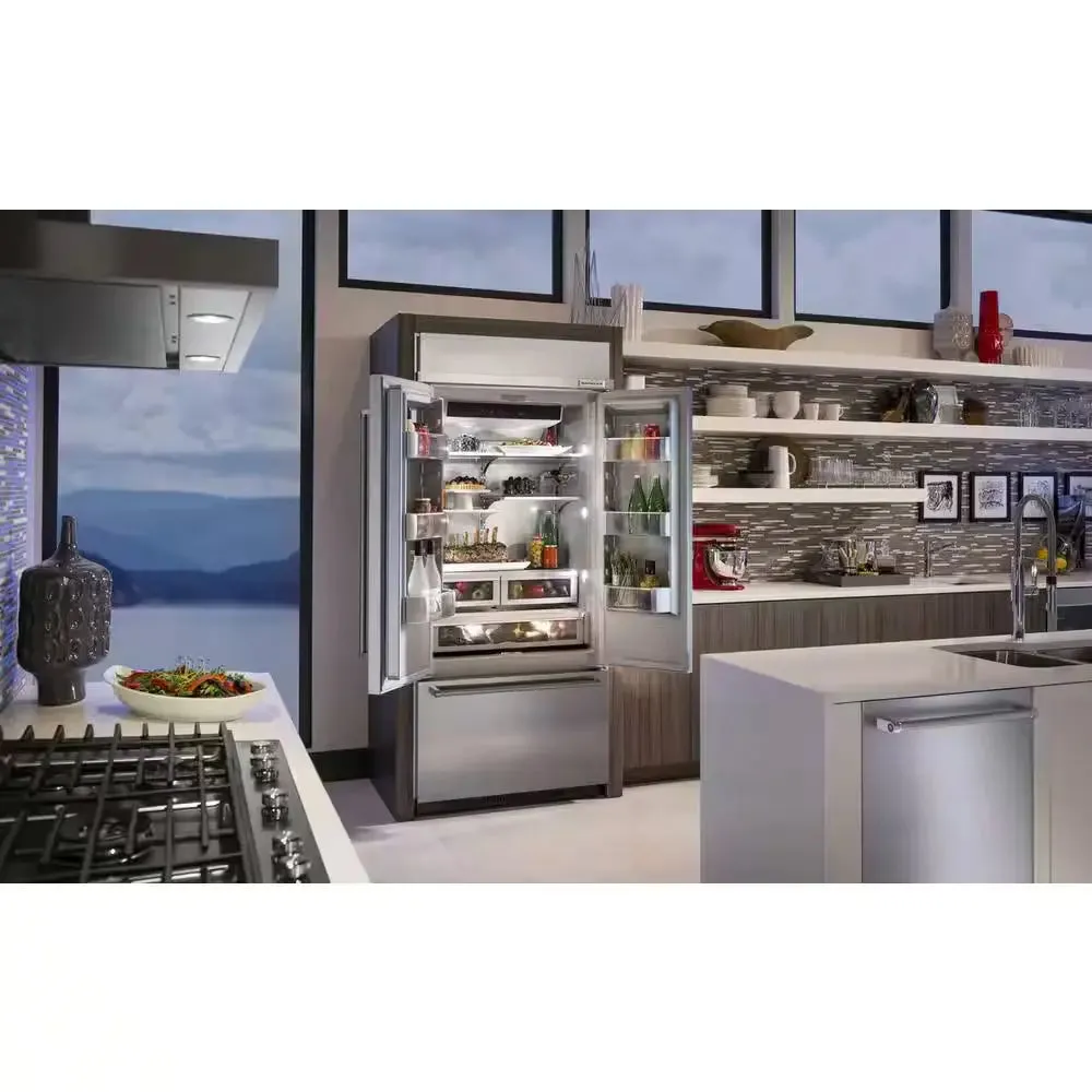 20.8 Cu. Ft. Built-In French Door Refrigerator in Stainless Steel with Platinum Interior