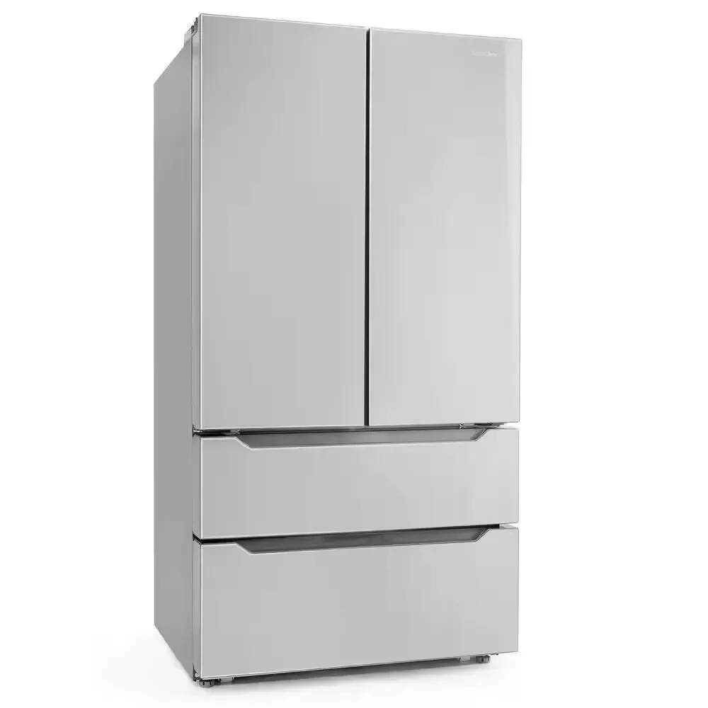 22.5 Cu. Ft. 4-Door French Door Refrigerator with Recessed Handle in Stainless Steel, Counter Depth