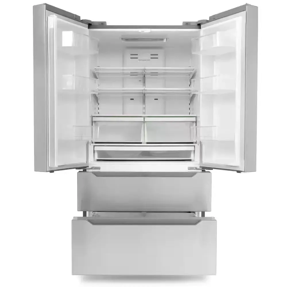 22.5 Cu. Ft. 4-Door French Door Refrigerator with Recessed Handle in Stainless Steel, Counter Depth