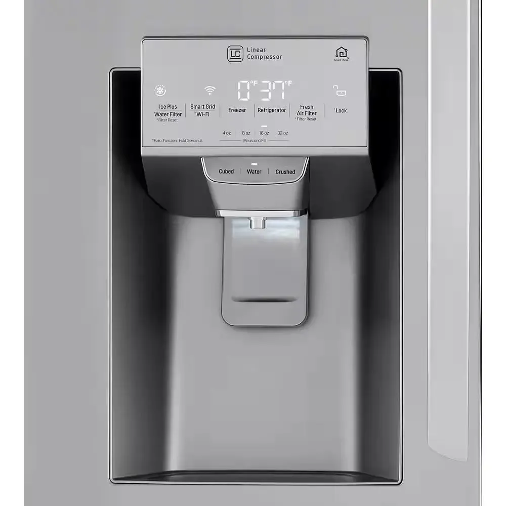 23 Cu. Ft. Door-In-Door 4-Door French Door Refrigerator, Dual and Craft Ice in Printproof Stainless Steel, Counter Depth