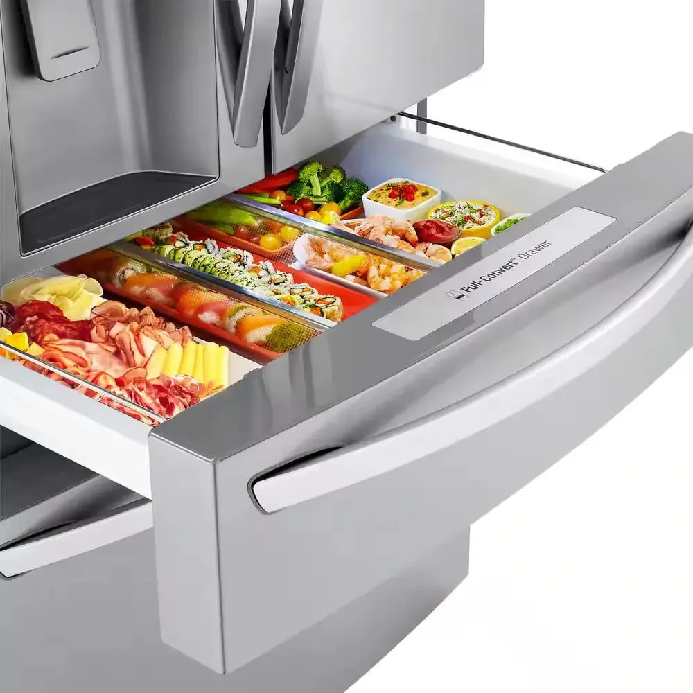 23 Cu. Ft. Door-In-Door 4-Door French Door Refrigerator, Dual and Craft Ice in Printproof Stainless Steel, Counter Depth