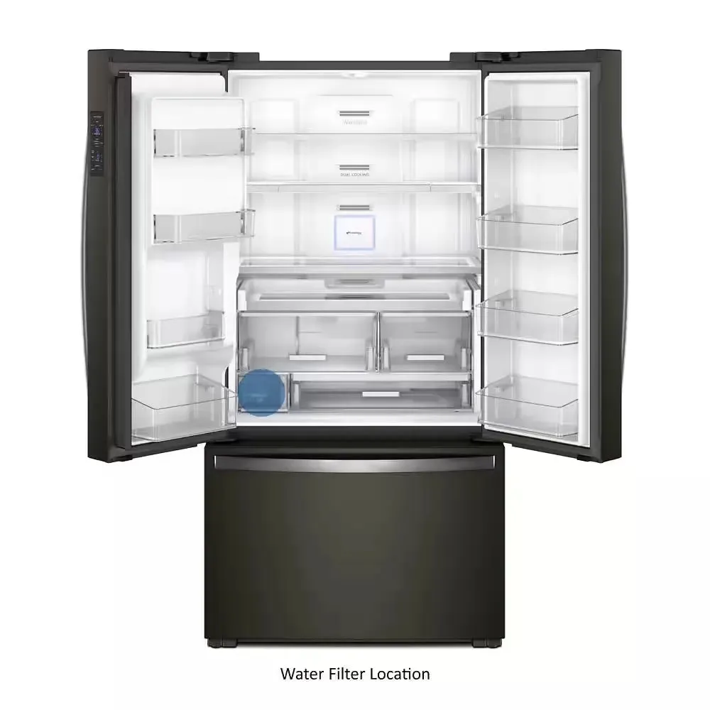 24 Cu. Ft. French Door Refrigerator in Black Stainless, Counter Depth