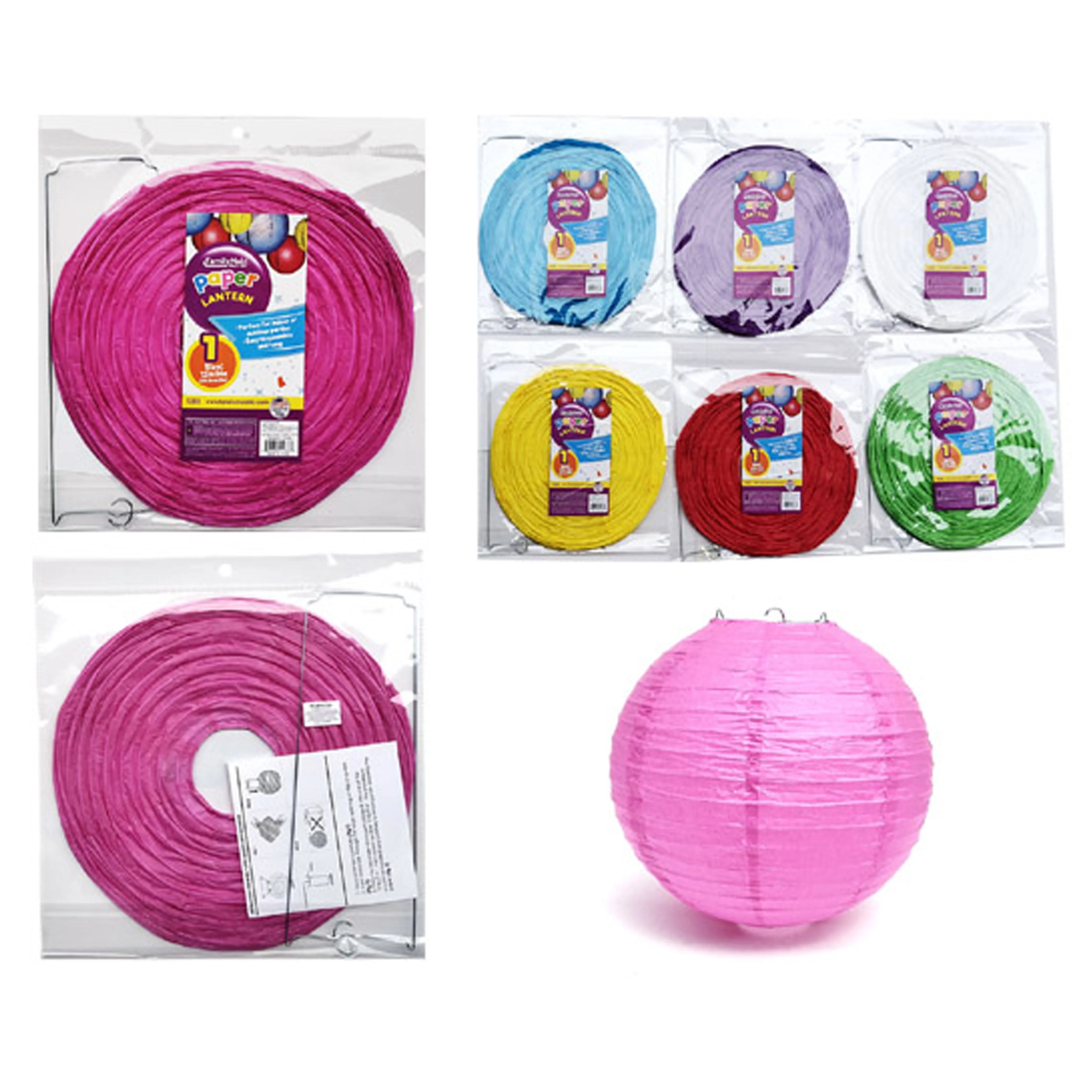4 Colorful Paper Lanterns Wedding Birthday Anniversary Party Hanging Venue Decor