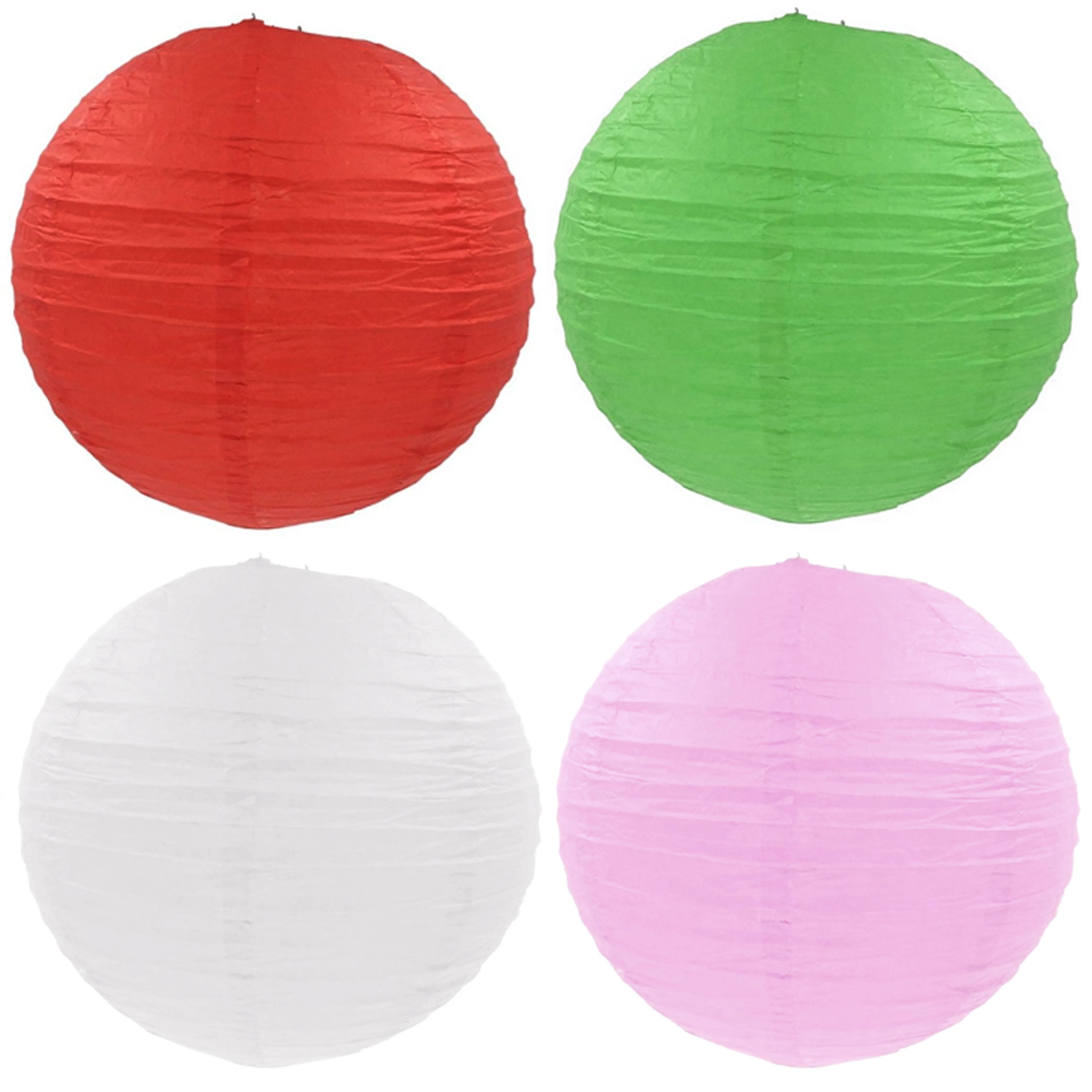 4 Colorful Paper Lanterns Wedding Birthday Anniversary Party Hanging Venue Decor