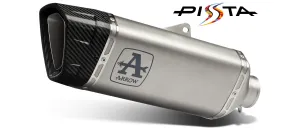 Arrow Honda Cbr 1000 Rr Titanium Link Pipe And Titanium Dark Pista Silencer With Carbon End Cap And Db Killer 71005ptn