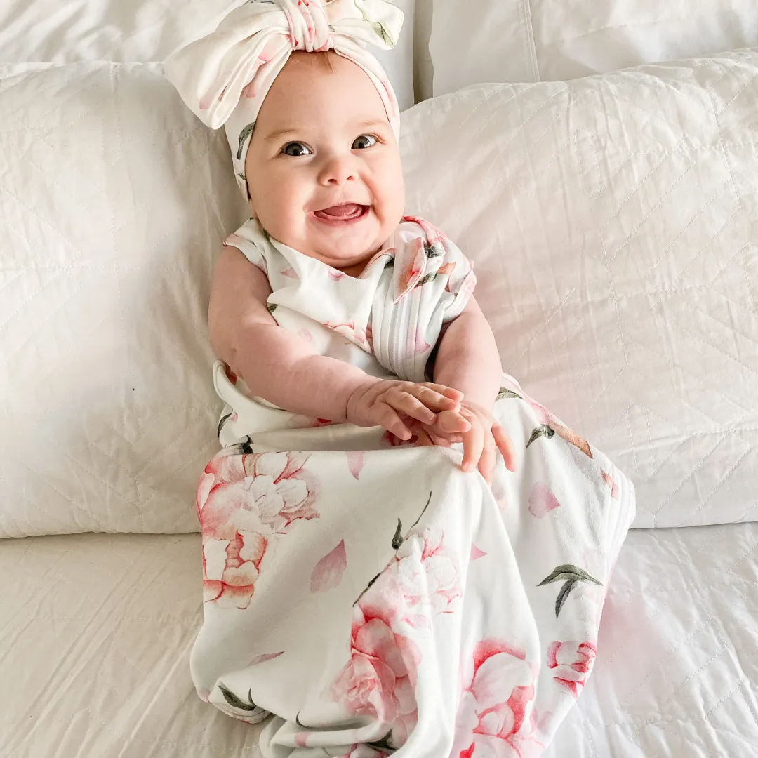 Bamboo Summer Sleeping Bag 0.4 TOG (Pretty Peony)
