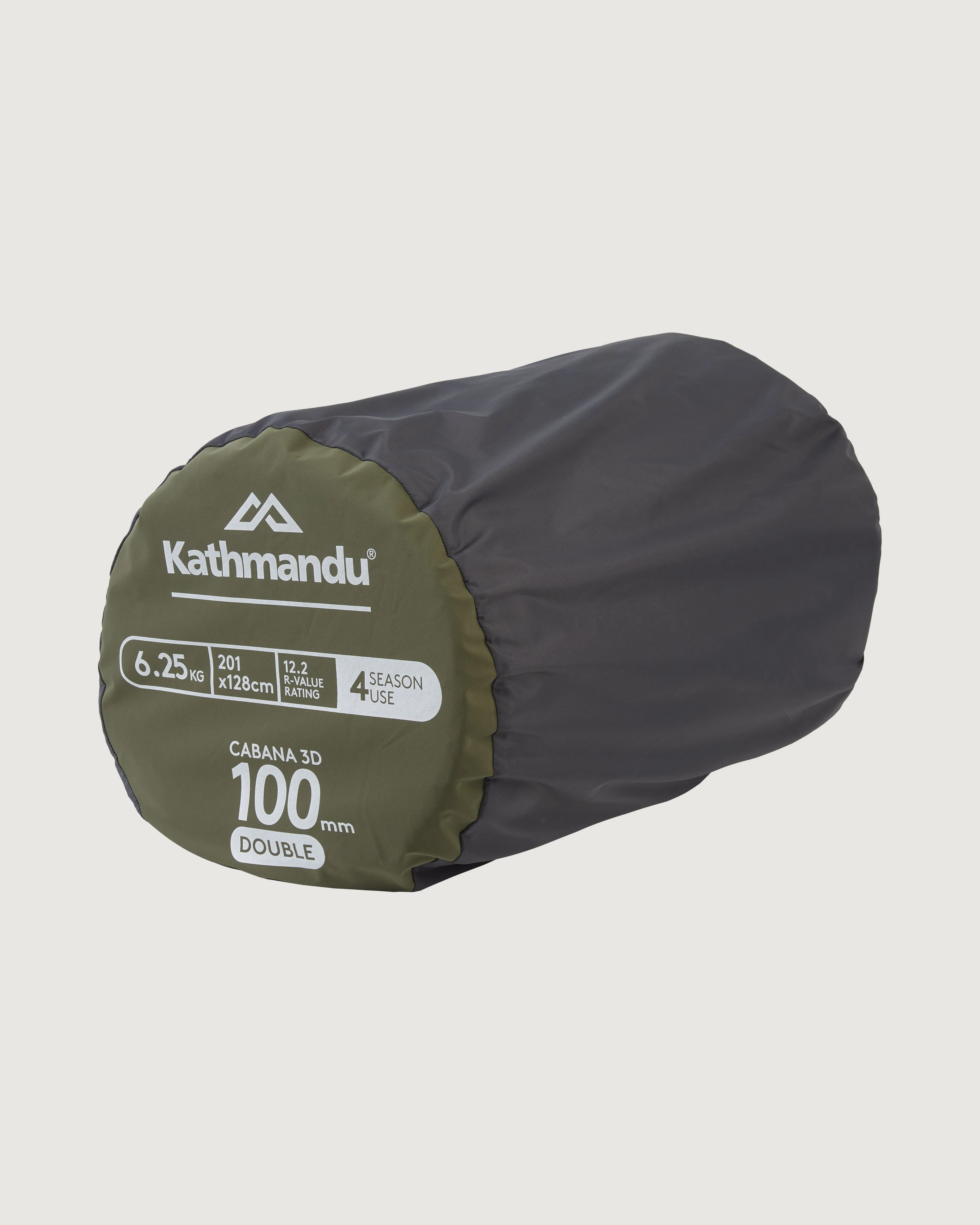 Cabana 3D Self Inflating Double Mat 100mm - Moss/Dark Spruce