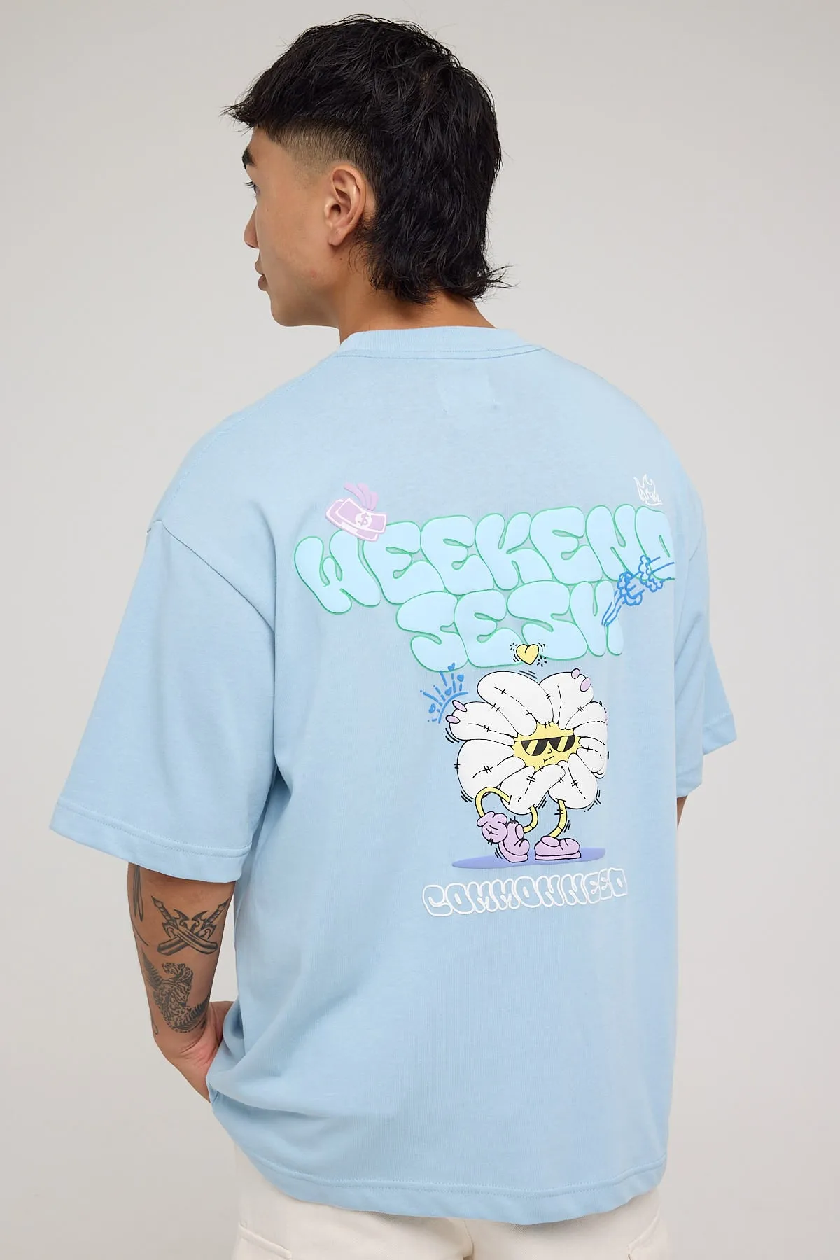 Common Need Weekend Easy Tee Ice Blue