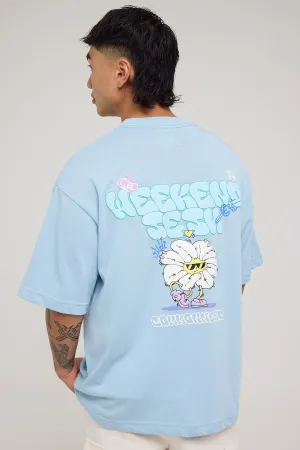 Common Need Weekend Easy Tee Ice Blue