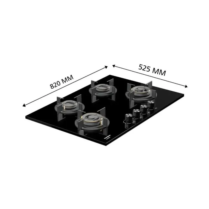 Crompton HOB-SSDC824-MBL 78 cm 4 Burner Hob Sensosafe