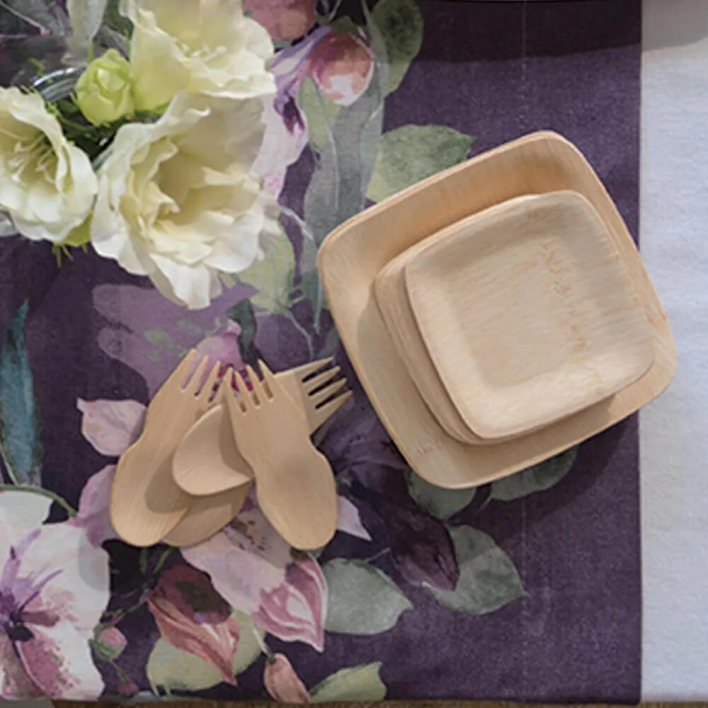 Disposable Bamboo 3.5" Sporks, Bulk