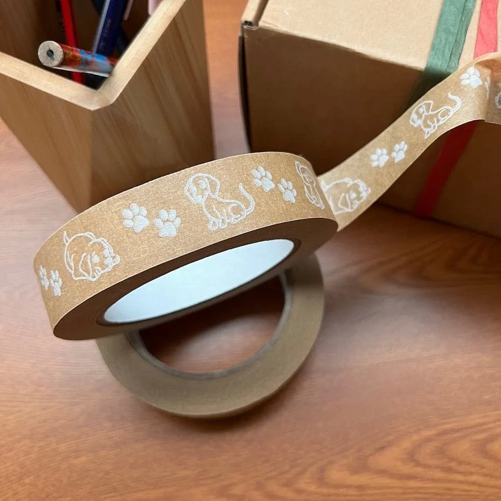 Dogs Biodegradable Paper Tape 24mm x 50m