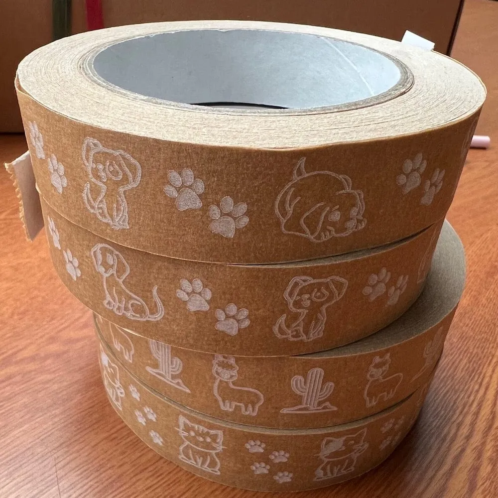 Dogs Biodegradable Paper Tape 24mm x 50m