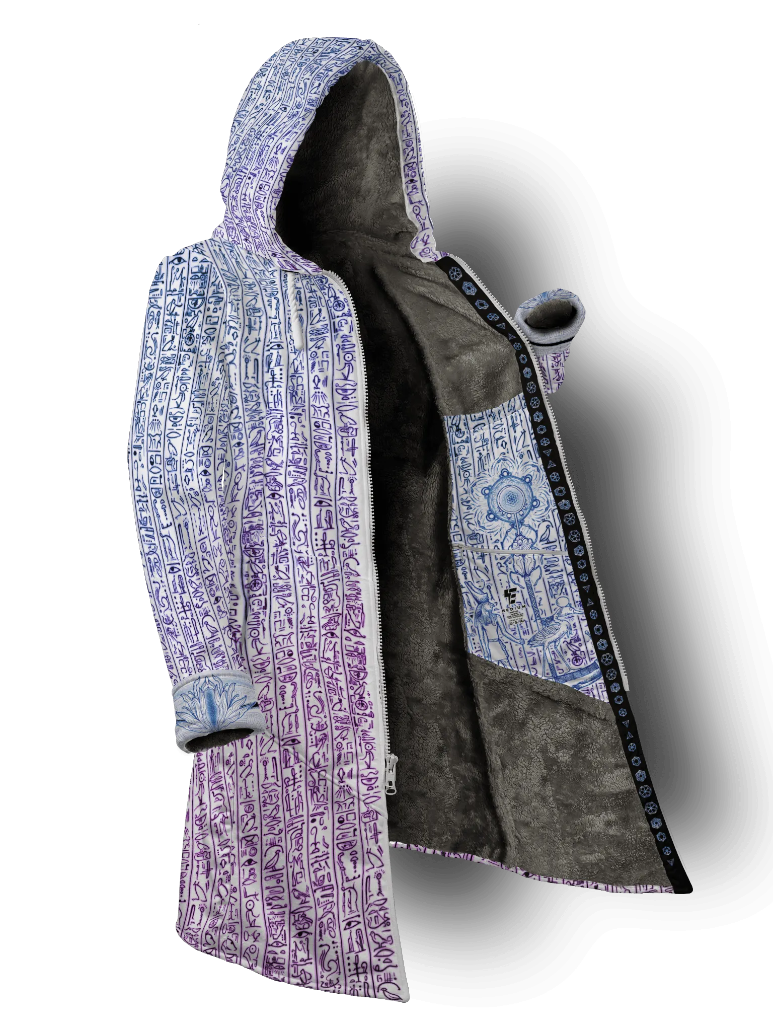 Egyptian Glyphs (Magenta) Cyber Hooder Cloak