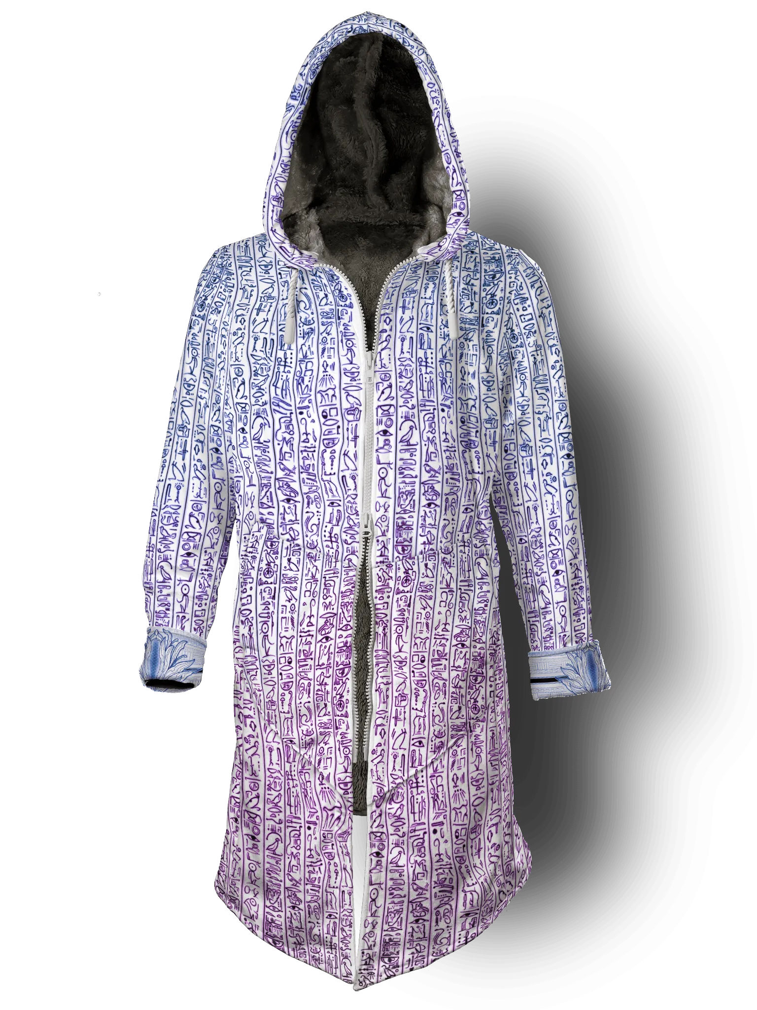 Egyptian Glyphs (Magenta) Cyber Hooder Cloak