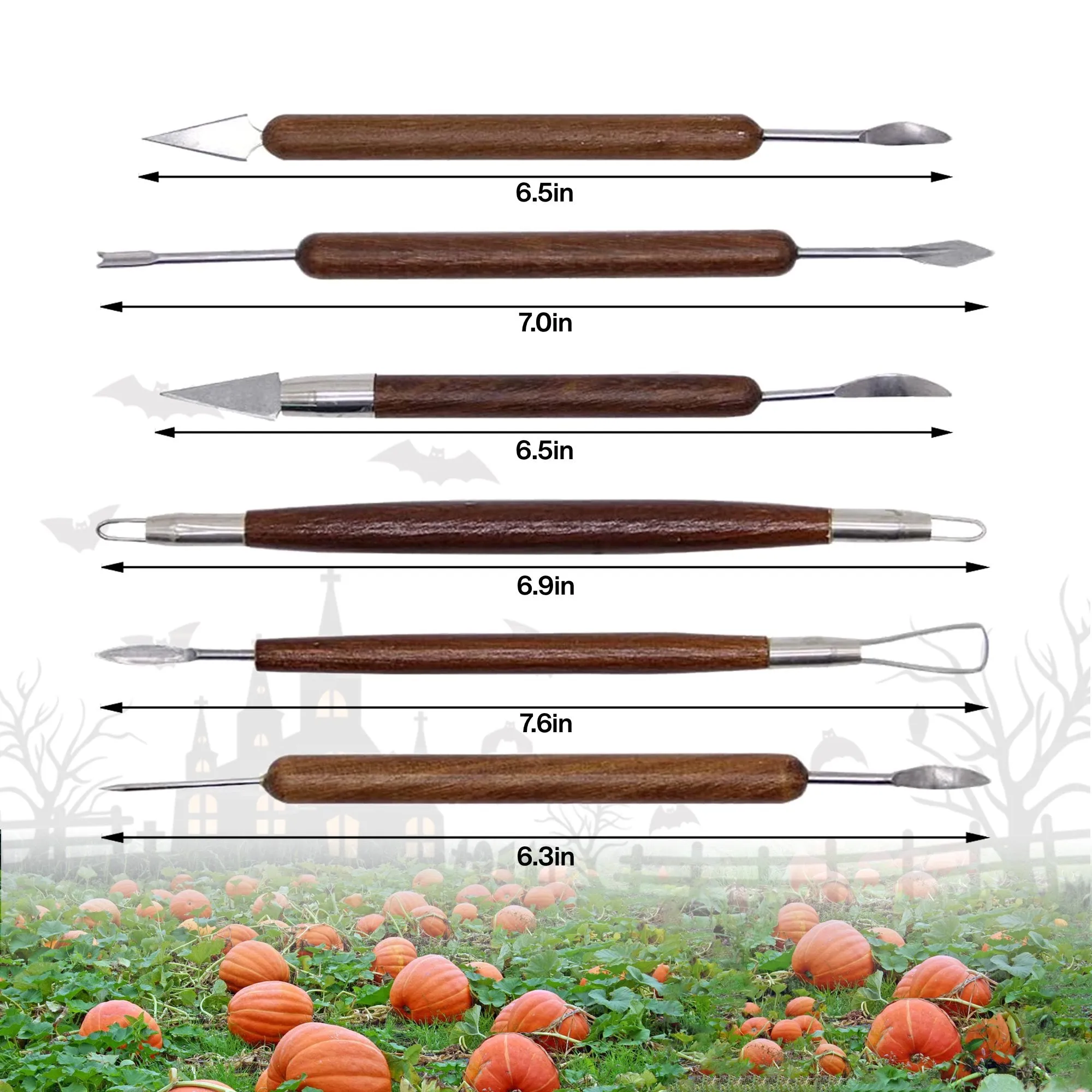 Halloween Pumpkin Carving Tools, 11 Pieces Professional pumpkin cutting supplies tools Kit stainless steel lengthening and thickening with Carrying Case, Easily Sculpting Halloween Jack-O-Lanterns