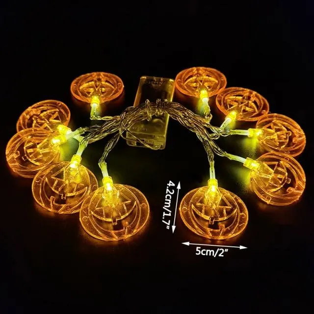 Halloween Pumpkin Ghost Skeletons Led Light Home Decor