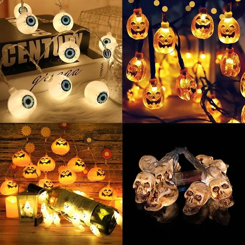 Halloween Pumpkin Ghost Skeletons Led Light Home Decor