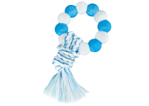Multipet Canine Clean Small Breeds and Puppies Peppermint Nubby Ring with Rope 6"
