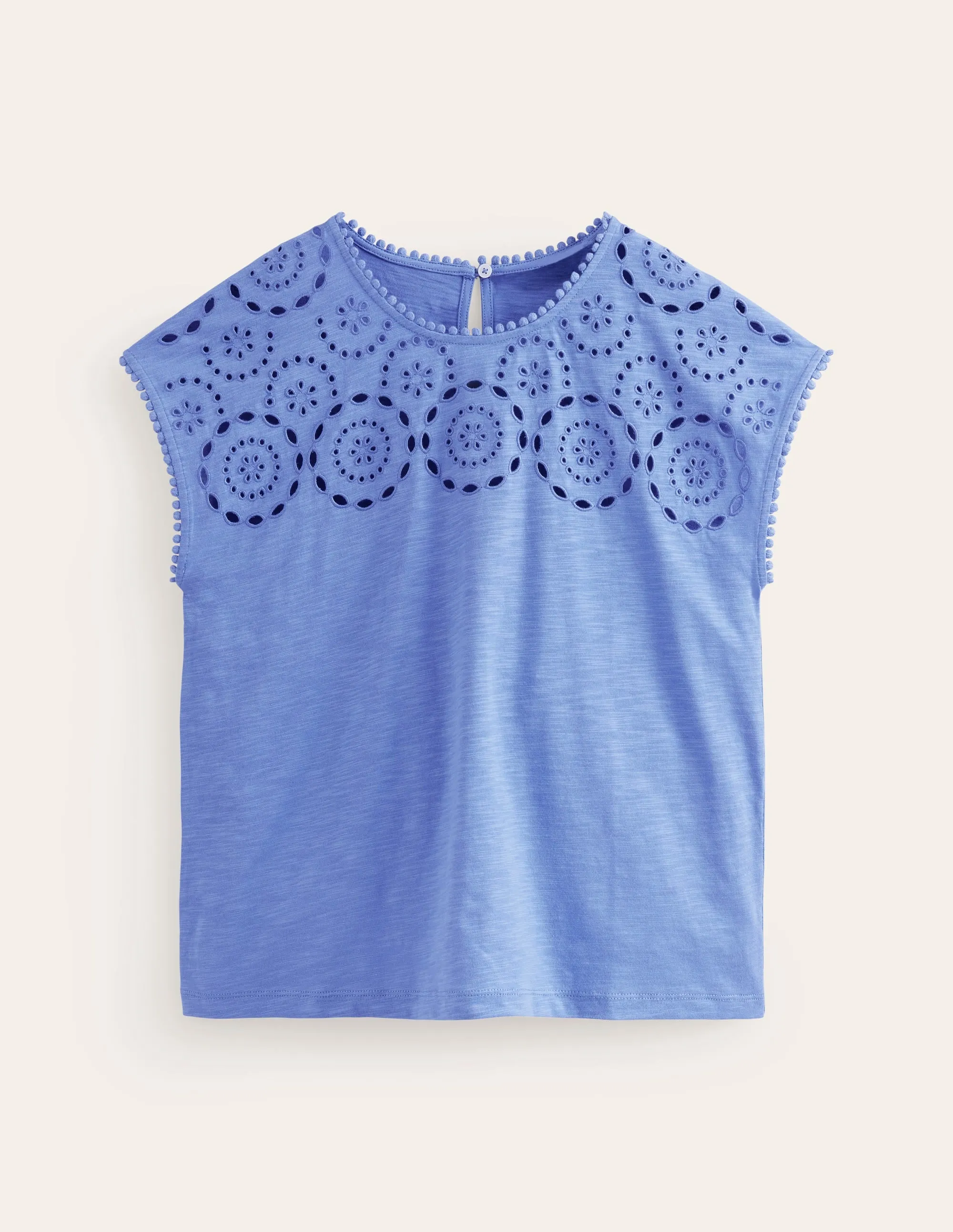 Sasha Broderie T-Shirt-Ebb and Flow
