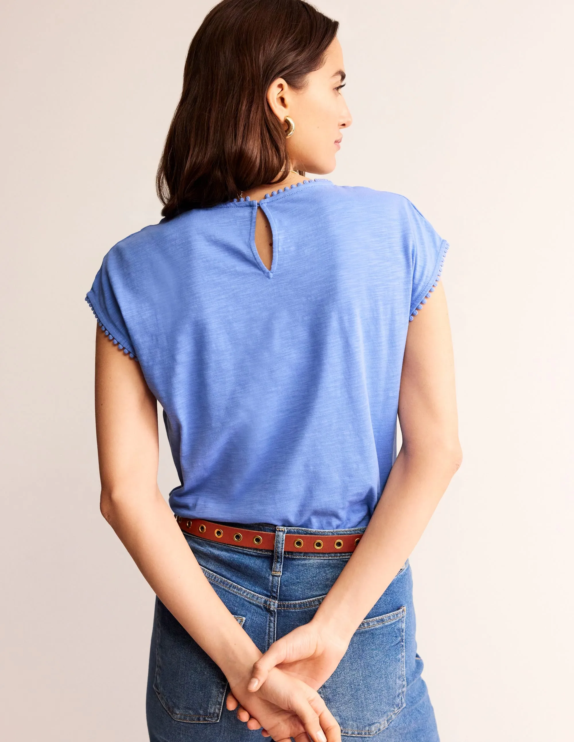 Sasha Broderie T-Shirt-Ebb and Flow