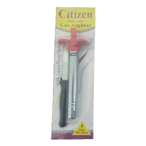 Stainless Steel Electronic Gas Lighter and Knife (2 in 1)