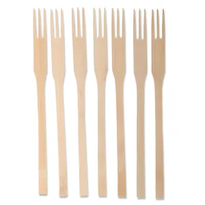 Trident Bamboo Fruit Forks